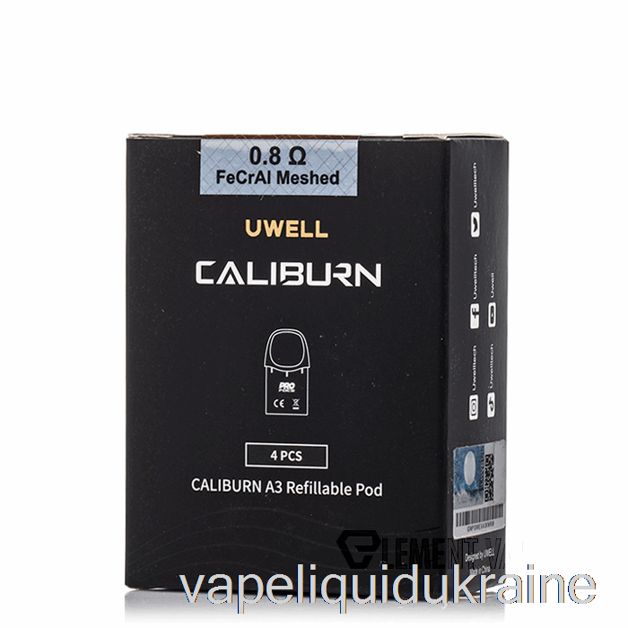Vape Ukraine Uwell CALIBURN A3 Replacement Pods 0.8ohm A3 FeCrAl Meshed Pods